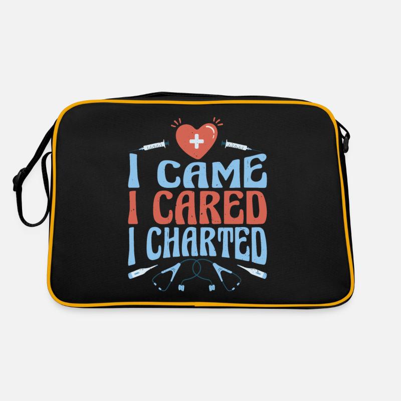 I Came I Cared I Charted 3 Retro Bag