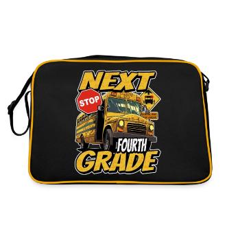 Next stop: 4th grade - school bus - Retro Bag - black/gold - Back