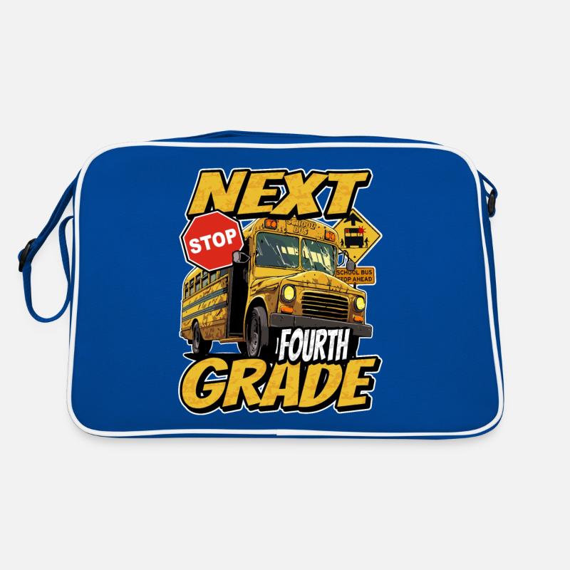 Next stop: 4th grade - school bus Retro Bag