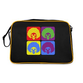 Circus Clown Clowns Retro Circus Staff Juggling - Retro Bag - black/gold - Back