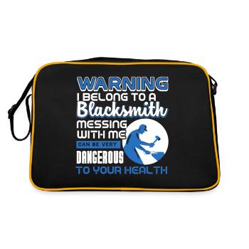Blacksmith I Belong To Be A Blacksmith - Retro Bag - black/gold - Back