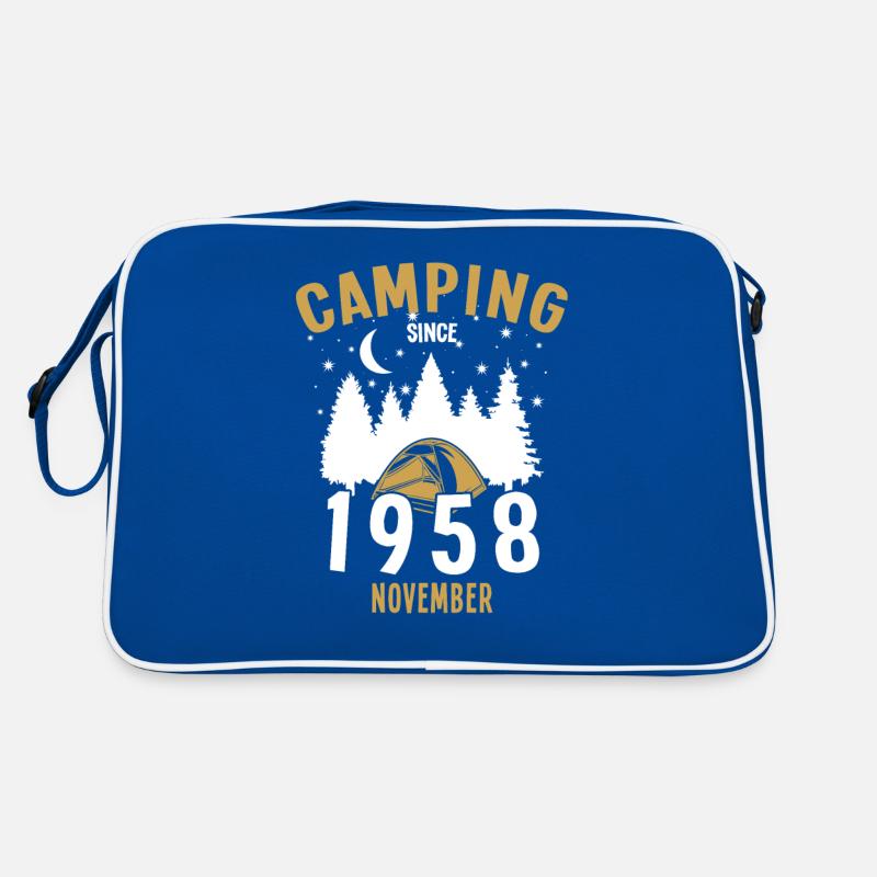 Geburtstag: Camping seit November 1958 Zelten Retro Tasche