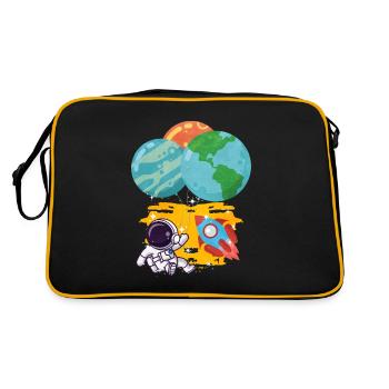 Ballon terrestre de l’astronaute Pluton Neptune - Sac Retro - noir/or - Dos