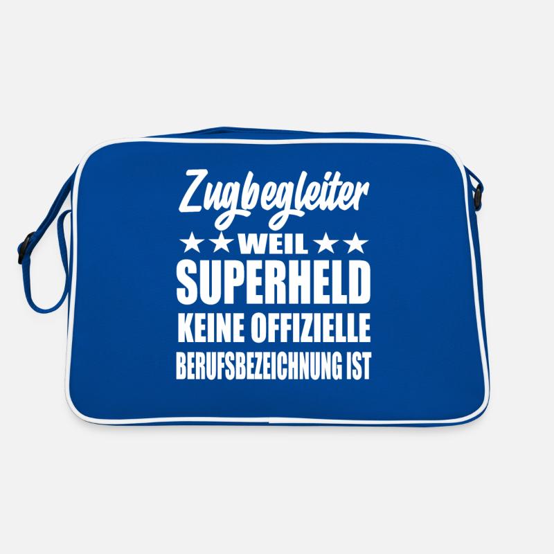 Zugbegleiter Superheld Spruch Retro Tasche