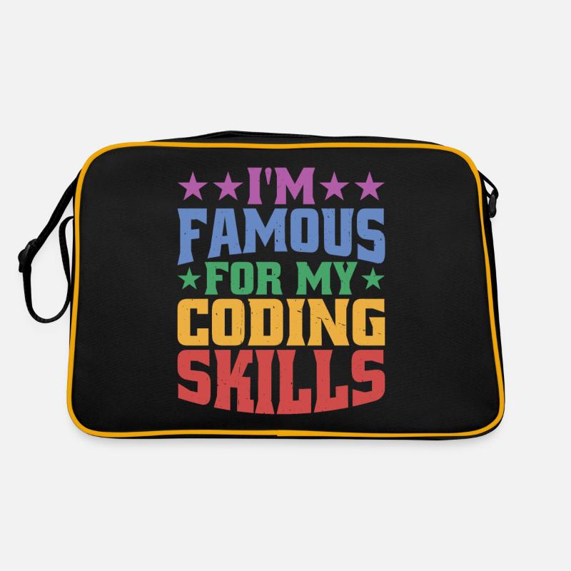 I'm Famous For My Coding Skills Retro Bag