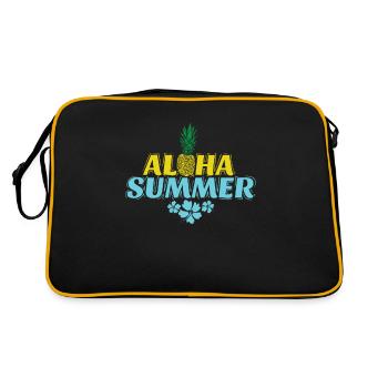Aloha Été Ananas Fruit Doux Tropical - Sac Retro - noir/or - Dos