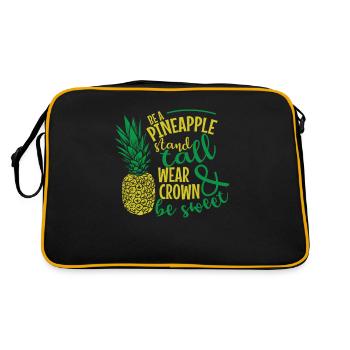 Soyez un ananas et soyez un fruit sucré - Sac Retro - noir/or - Dos