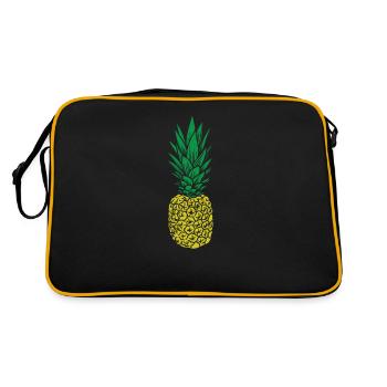 Ananas fruits tropicaux sucrés - Sac Retro - noir/or - Dos