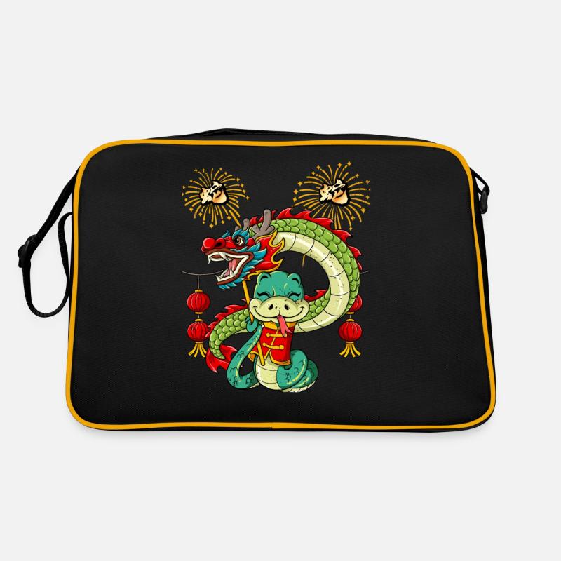 Année du Serpent Nouvel An lunaire chinois Sac Retro
