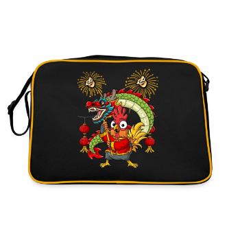 Année du Coq Nouvel An lunaire chinois - Sac Retro - noir/or - Dos
