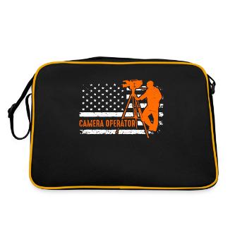 Camera Operator Retro Video Producer Cameraman - Retro Bag - black/gold - Back