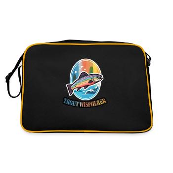 Vintage Rainbow Trout Whisperer - Gear for Fly - Retro Tasche - Schwarz/Gold - Hinten