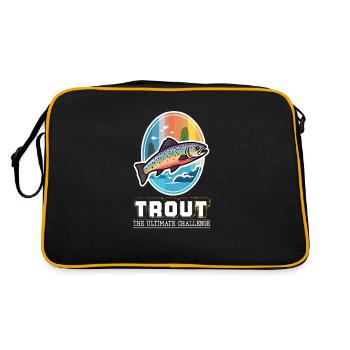Trout Fishing - The Ultimate Challenge for Fly - Retro Tasche - Schwarz/Gold - Hinten
