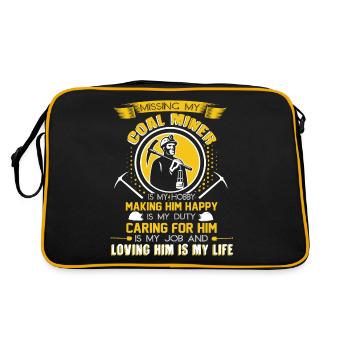 Coal Miner Missing My Coal Miner - Retro Bag - black/gold - Back