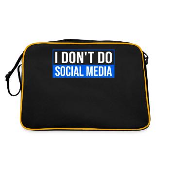 I Don't Do Social Media - Protect Your Privacy - Retro Tasche - Schwarz/Gold - Hinten