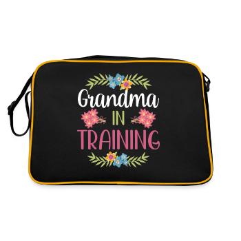Grandma In Education First Time Grandparents Sweet - Retro Bag - black/gold - Back