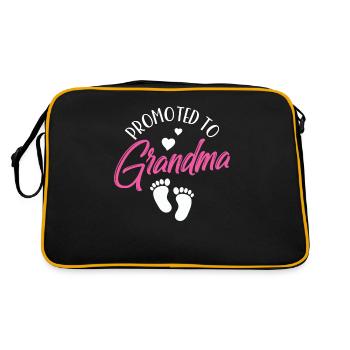 To grandmother carries sweet grandparents first time - Retro Bag - black/gold - Back