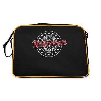 Historiker Geschichte Historik Geschichtslehrer - Retro Tasche - Schwarz/Gold - Hinten