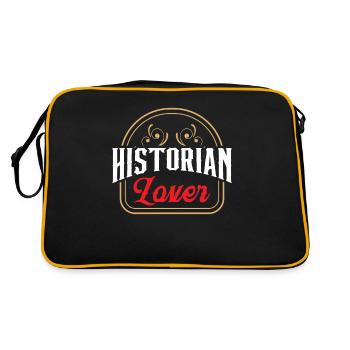 Geschichte Liebhaber Historik Historiker Beruf - Retro Tasche - Schwarz/Gold - Hinten
