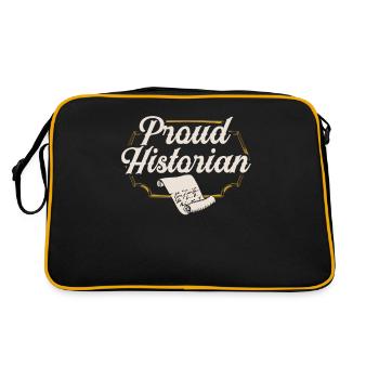 Stolzer Historiker Beruf Geschichte Historik - Retro Tasche - Schwarz/Gold - Hinten