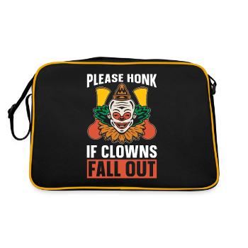 Circus Clown Please Honk If Clowns Circus Staff - Retro Bag - black/gold - Back