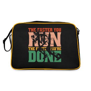 The Faster You Run, The Faster You're Done 2 - Retro Bag - black/gold - Back