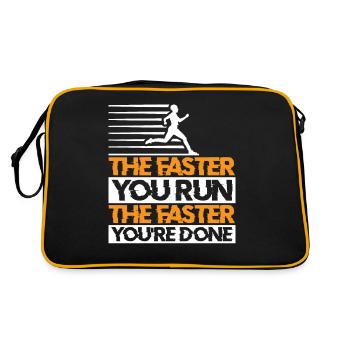 The Faster You Run, The Faster You're Done 3 - Retro Bag - black/gold - Back