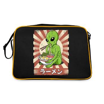 ramen alien noodle soupe ramen ramen - Sac Retro - noir/or - Dos