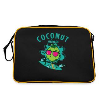 Coconut while surfing Coconut Please - Retro Bag - black/gold - Back