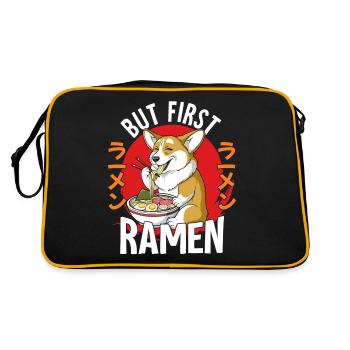 But First Ramen - Retro Bag - black/gold - Back