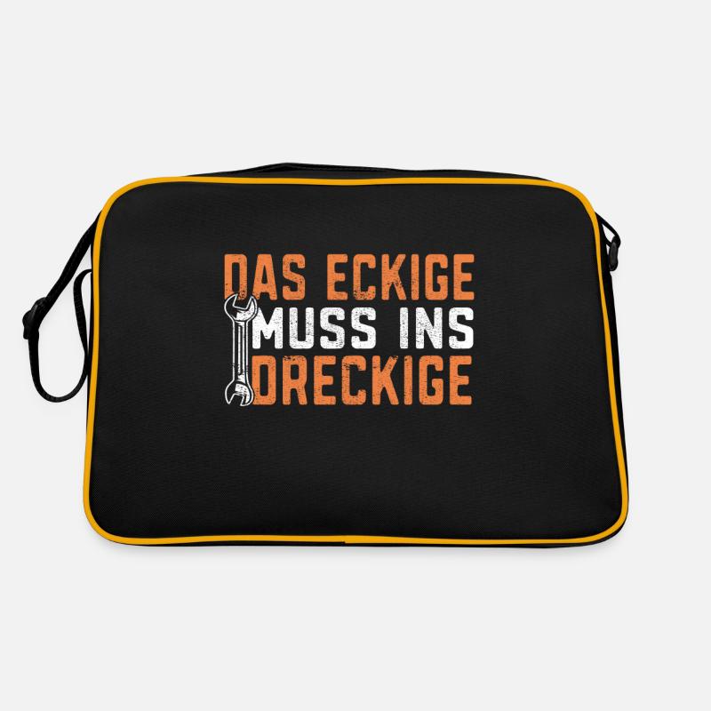 KFZ Mechaniker Das Eckige muss ins Dreckige Retro Tasche