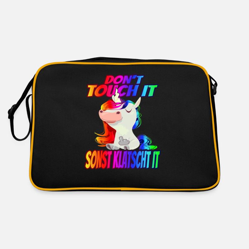 Don't Touch it otherwise Claps it - Rainbow Retro Bag