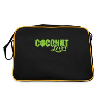 Cocotier Amoureux Fruit Doux Exotique - Sac Retro - noir/or - Dos