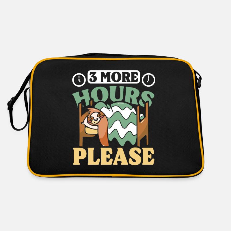 Sleeping 3 more hours please Sloth Retro Bag