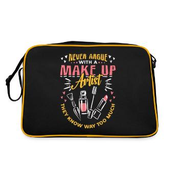 La maquilleuse ne se dispute jamais avec un cosmétologue - Sac Retro - noir/or - Dos