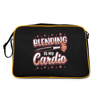 Makeup Artist Blending Is My Cardio Beauty Salon - Retro Tasche - Schwarz/Gold - Hinten