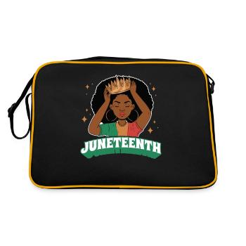 Juneteenth 1865 Black African American Afrika - Retro Bag - black/gold - Back