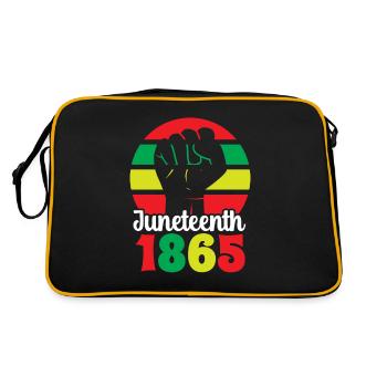 Juneteenth 1865 Afrika Black African American - Retro Bag - black/gold - Back