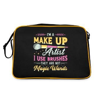 Je suis maquilleuse j’utilise des pinceaux qu’ils esthéticienne - Sac Retro - noir/or - Dos