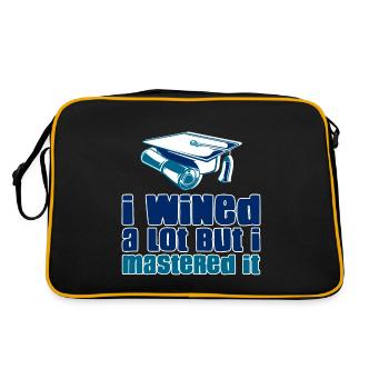 I Wined A Lot But I Mastered It 2 - Retro Bag - black/gold - Back