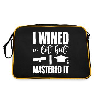 I Wined A Lot But I Mastered It 4 - Retro Bag - black/gold - Back
