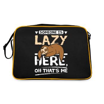 Someone is lazy here Sloth - Retro Bag - black/gold - Back