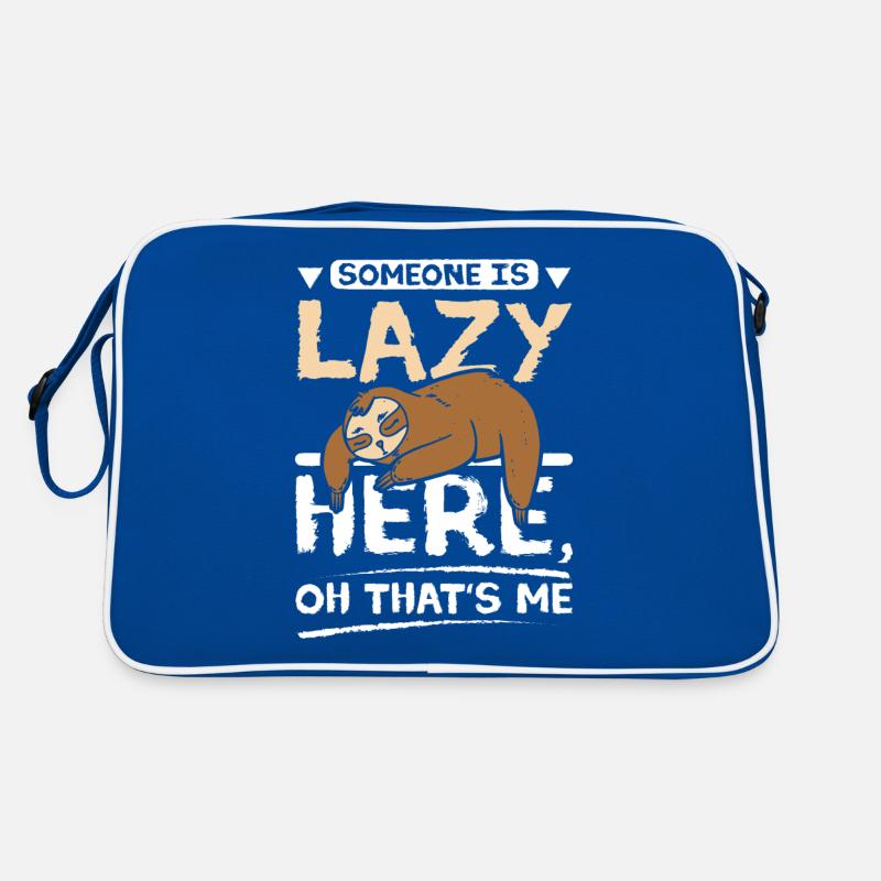 Someone is lazy here Sloth Retro Tasche
