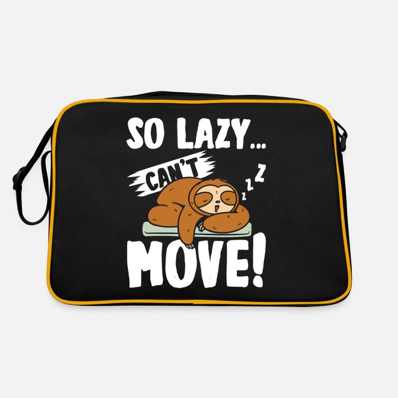 So lazy can't move Sloth Retro Bag