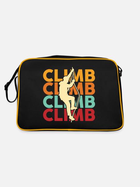 Klettern - Retro Tasche - Schwarz/Gold - Hinten