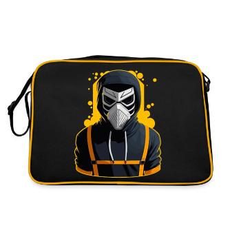 Cyborg avec sweat à capuche - Sac Retro - noir/or - Dos