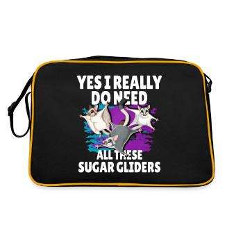 Flying squirrel - Retro Bag - black/gold - Back