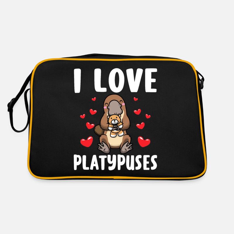 Ich Liebe Schnabeltiere Schnabeltier Retro Tasche