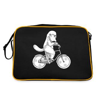 Platypus on bicycle Platypus Mammal - Retro Bag - black/gold - Back