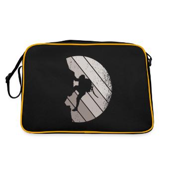 Klettern Bouldern - Retro Tasche - Schwarz/Gold - Hinten